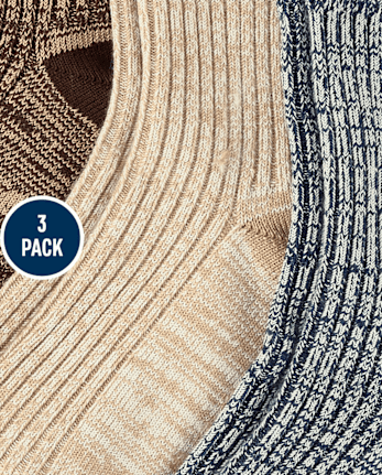Boys Marled Crew Socks 3-Pack - Little Essentials