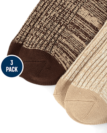 Boys Marled Crew Socks 3-Pack - Little Essentials