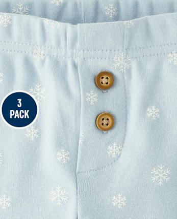 Baby Boys Snowflake Pants 3-Pack - MULTI CLR
