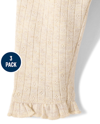 Baby Girls Snowflake Leggings 3-Pack - MULTI CLR
