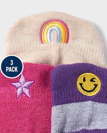Tween Girls Icon Ankle Socks 3-Pack