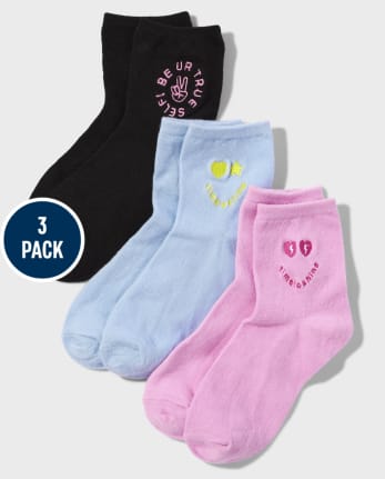 Tween Girls Icon Midi Socks 3-Pack