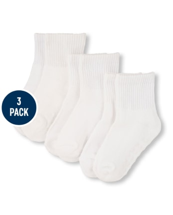 Paquete 3 calcetines a media pierna unisex bebés y niños pequeños | The Children's - WHITE