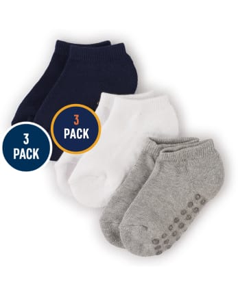 Paquete de 3 calcetines tobilleros unisex para bebés y niños pequeños
