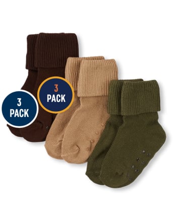 Unisex Baby And Toddler Triple Roll Socks 3-Pack