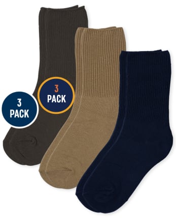 Boys Crew Socks 3-Pack