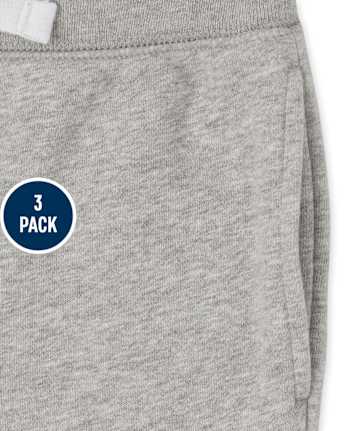 Kids Fleece Jogger Pants 3-Pack