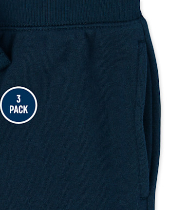 Kids Fleece Jogger Pants 3-Pack