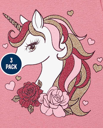 Paquete de 3 tops tipo túnica para niñas pequeñas