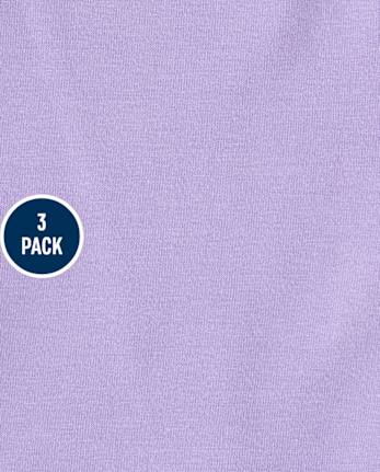 Pack de 3 leggings de rayas arcoíris para niñas pequeñas