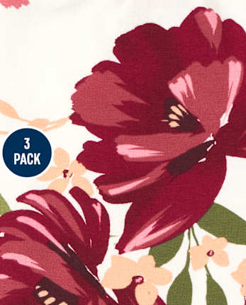 Pack de 3 leggings florales para niña