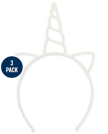 Girls Glitter Unicorn Headband 3-Pack
