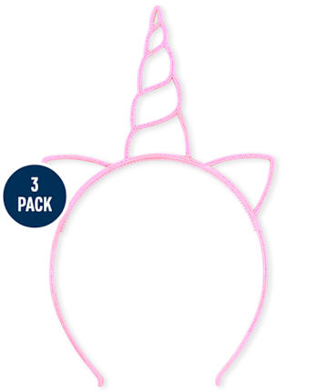 Girls Glitter Unicorn Headband 3-Pack