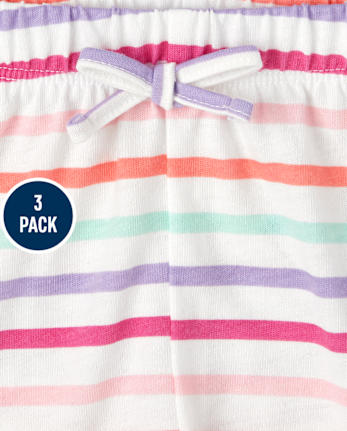 Lot de 3 shorts imprimés pour petites filles