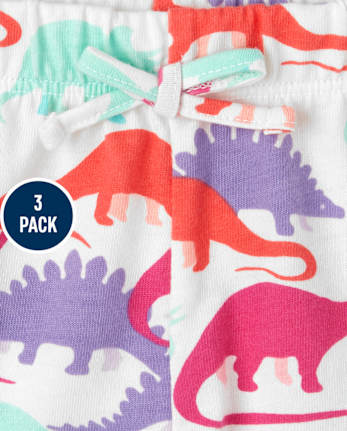 Lot de 3 shorts imprimés pour petites filles
