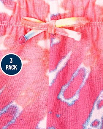 Lot de 3 shorts imprimés pour petites filles