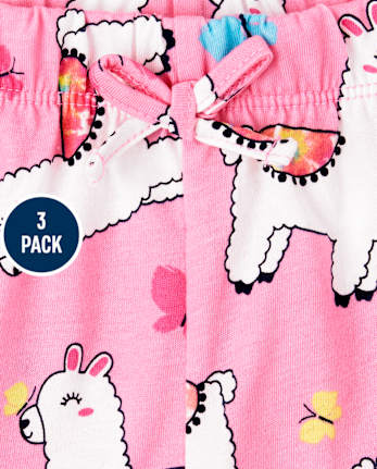 Lot de 3 shorts imprimés pour petites filles