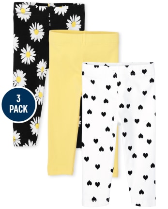 Toddler Girls Print Capri Leggings 3-Pack