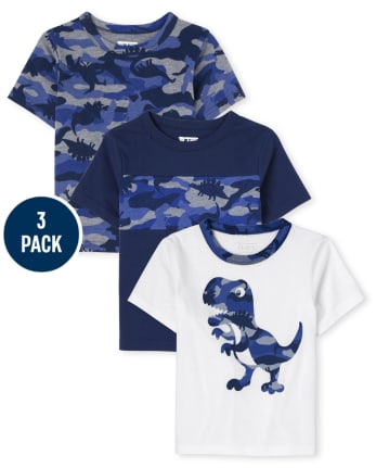 Baby And Toddler Boys Dino Top 3-Pack