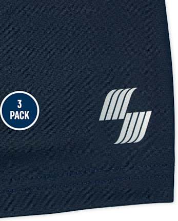 Baby And Toddler Boys Basketball Shorts 3-Pack