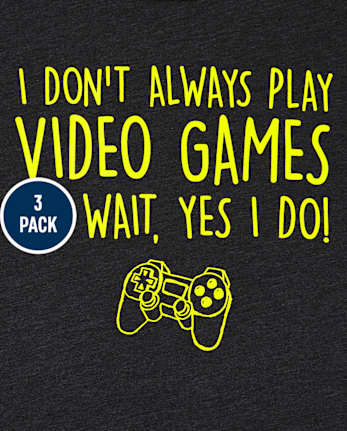 Lot de 3 t-shirts humoristiques pour garçons