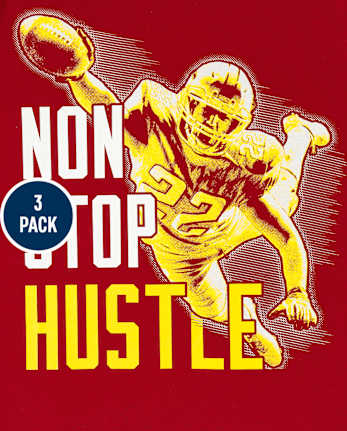 Lot de 3 t-shirts à imprimé football pour garçons