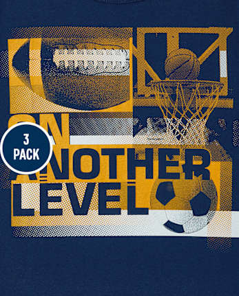 Boys Sports Graphic Tee 3-Pack