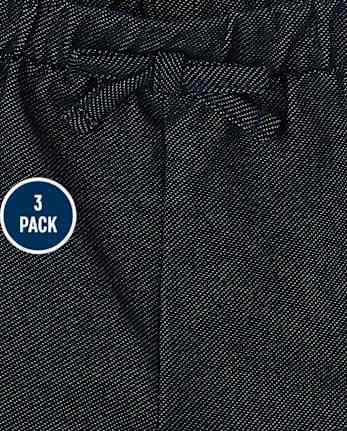 Baby Girls Ruffle Shorts 3-Pack