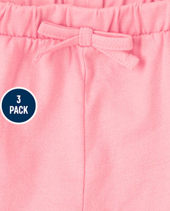 Baby Girls Ruffle Shorts 3-Pack