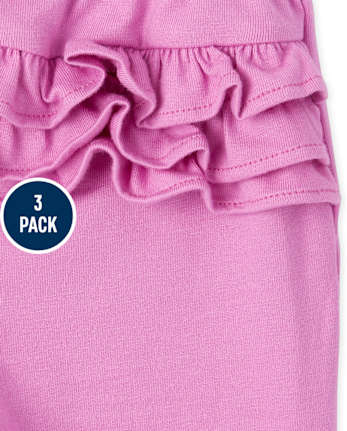 Baby Girls Ruffle Leggings 3-Pack
