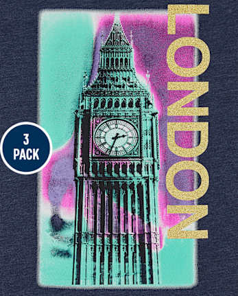 Girls City Graphic Tee 3-Pack