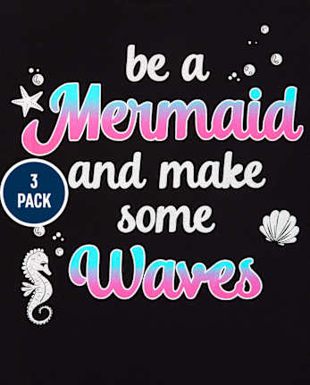 Girls Mermaid Graphic Tee 3-Pack
