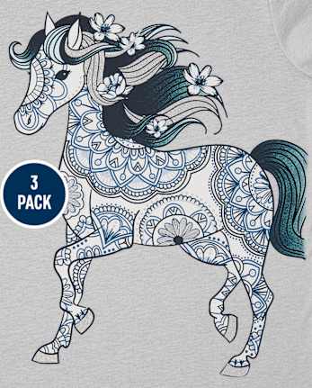 Girls Animals Graphic Tee 3-Pack
