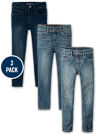 Lot de 3 jeans skinny stretch basiques pour garçon