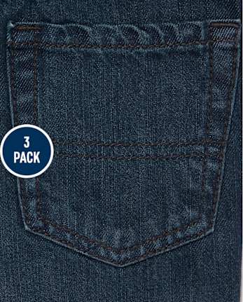 Lot de 3 jeans droits basiques pour garçon