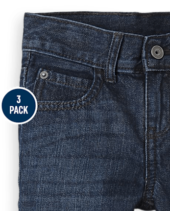 Lot de 3 jeans droits basiques pour garçon