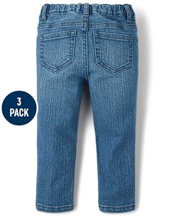 Lot de 3 jeans basiques super skinny pour bébé et toute-petite fille