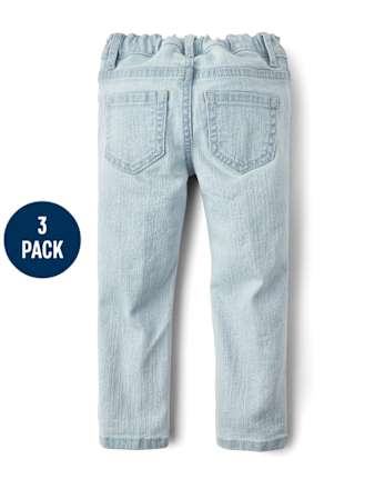 Lot de 3 jeans skinny basiques pour bébé et toute-petite fille