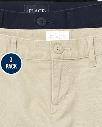 Pack de 3 Shorts chinos elásticos Uniforme para Niña