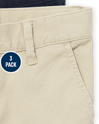 Pack de 3 Shorts chinos elásticos Uniforme para Niña
