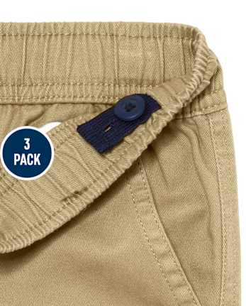 Pantalón cargo sin cierre 3-Pack para niño