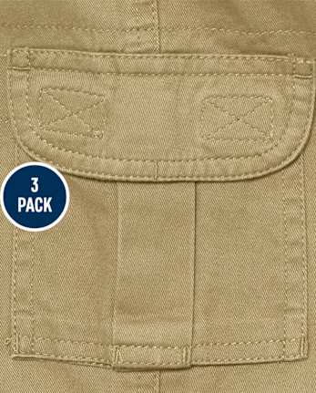 Pantalón cargo sin cierre 3-Pack para niño