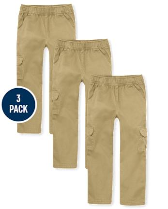 Boys Pull On Cargo Pants 3-Pack