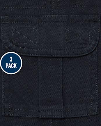 Boys Pull On Cargo Pants 3-Pack