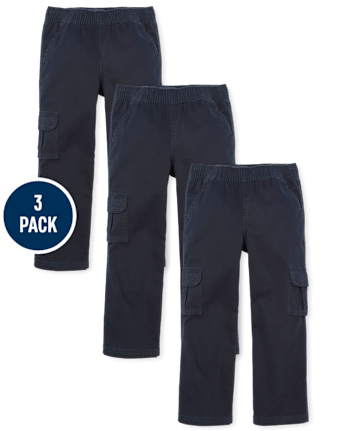 Pantalón cargo sin cierre 3-Pack para niño