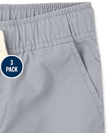 Lot de 3 shorts de jogging uniformes à enfiler pour garçon