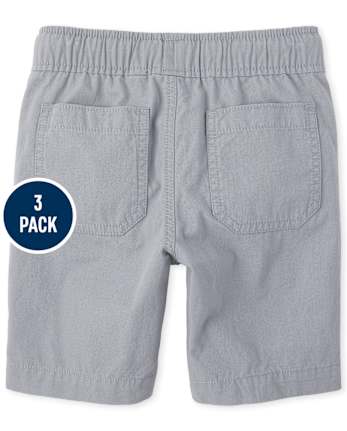 Lot de 3 shorts de jogging uniformes à enfiler pour garçon