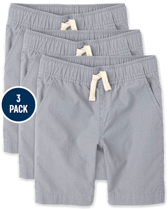Lot de 3 shorts de jogging uniformes à enfiler pour garçon