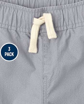 Boys Pull On Jogger Shorts 3-Pack