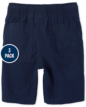 Boys Pull On Jogger Shorts 3-Pack